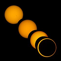 Partial and annular phases of the solar eclipse of May 20, 2012