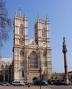 The Westminster Abbey in London. This was the coronation site of 40 monarchs, 18 royal burials, and at least 16 royal weddings since 1100.
