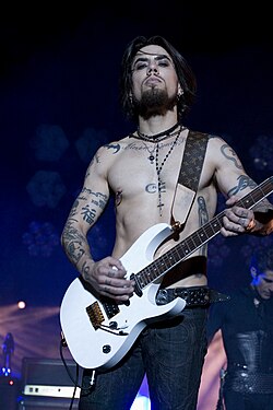 Dave Navarro (pictured performing with Jane's Addiction in 2008) replaced Jesse Tobias in 1993. He left in 1998.
