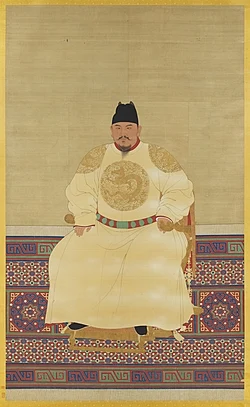 Portrait of the Hongwu Emperor (r. 1368–1398)