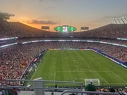 Algeria and Austria warming up before the match
