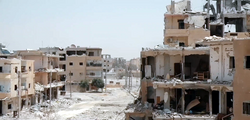 IS's capital Raqqa suffered extensive damage during the battle of Raqqa in June–October 2017