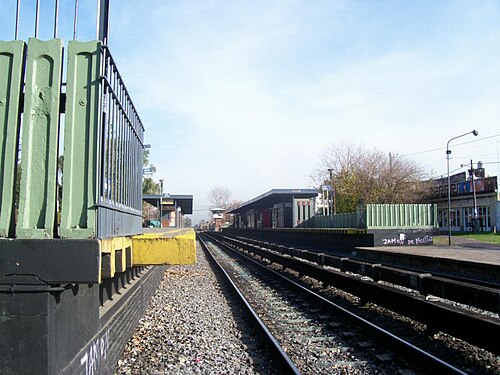 View of Martín Coronado railway station