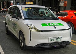 Battery Electric Vehicle (BEV) Bestune E05 taxi in The Philippines