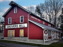The old warehouse for Grovers Mill - located at the intersection around which the hamlet is centered. Constructed in the mid-1700s.