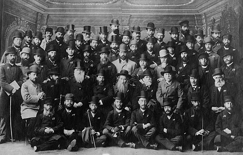 The first general assembly of the Society for the Support of Jewish Farmers and Artisans in Syria and Palestine, also known as the Odessa Committee, 1890