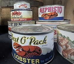 Canned lobster from Nova Scotia