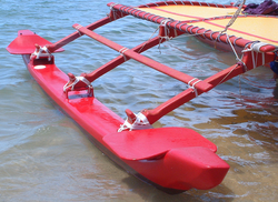 Outrigger on a Hawaiian canoe