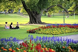 Spring at the Melbourne Botanic Gardens. Melbourne is often referred to as Australia's garden city.