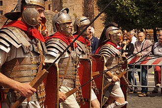 Depiction of Roman legionnaires
