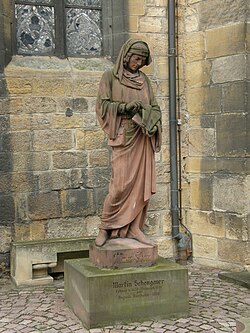 Statue of Martin Schongauer by Frédéric Bartholdi in front of the Unterlinden Museum, Colmar