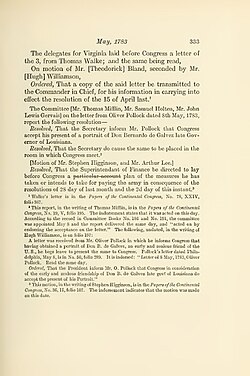Resolution to display portrait of Bernardo de Gálvez in Congress