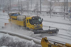 Snowplow plowing in Jyväskylä, Finland (2012)