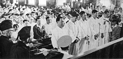 First post-revolution trial began July 5 in South Korea for thirty former high officials of the Rhee regime on charges of corruption, maladministration, and election rigging, etc.