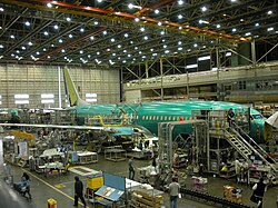 Assembly of a 737 in the Boeing Renton Factory