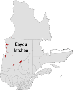 The three territories equivalent to a regional county municipality