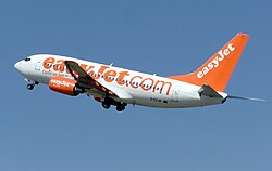 A former EasyJet Boeing 737-700 in 2005