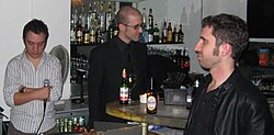 Left to right: Jim Rossignol, Kieron Gillen, Alec Meer at RPS Thinkosium 2008