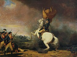 Washington Rallying the Americans at the Battle of Princeton, a portrait by William Ranney depicting George Washington rallying Continental Army troops at the Battle of Princeton in January 1777