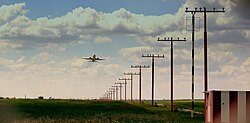 Approach lighting system at Berlin Tegel Airport