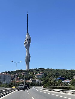 Küçük Çamlıca TV Radio Tower (369 m (1,211 ft)) is the tallest structure in the city[332]