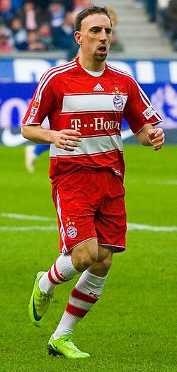 Ribéry playing for Bayern in 2009