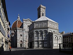 Baptistry, cathedral and campanile