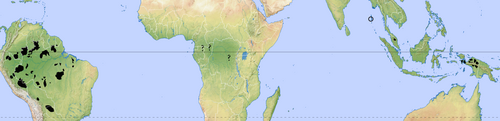 A map of uncontacted tribes, around the start of the 21st century