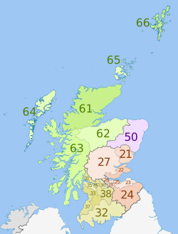 The area covered by HIE corresponds to International Territorial Level UKM6 (green areas on map)
