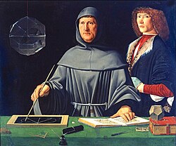 Portrait of Luca Pacioli, a painting traditionally attributed to Jacopo de' Barbari, 1495 (Museo di Capodimonte)