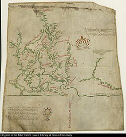 The earliest known map of Suriname.