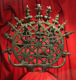An Alaca Höyük bronze standard from a third millennium BC pre-Hittite tomb (Museum of Anatolian Civilizations, Ankara)