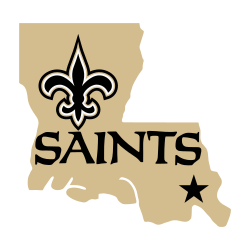 The fleur-de-lis over the State of Louisiana has been a secondary logo for the Saints since 1985.