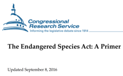The Congressional Research Service lists and links a number of its endangered species reports.[116]