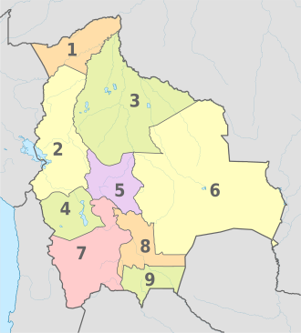 Territorial division of Bolivia