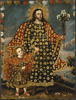 Saint Joseph and the Christ Child, Anonymous, Colonial Cusco Painting School, 17th–18th century