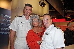Charlie Summers and Sean Spicer with Paula Deen on the set of the Today show in 2009