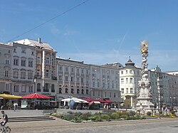 Part of main square with trinity column