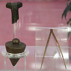 Equipment used by an ancient Roman land surveyor (gromatici), found at the site of Aquincum, modern Budapest, Hungary