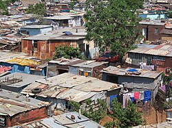 Informal housing settlement in Soweto, South Africa