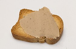 Vegan foie gras on a cracker