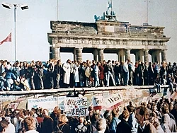 The fall of the Berlin Wall in 1989 was one of the first developments in the end of the Cold War, leading ultimately to the dissolution of the Soviet Union.