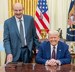 McGraw with President Donald Trump in 2025