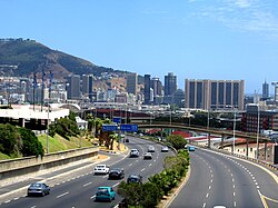 The N2 as it enters Cape Town CBD