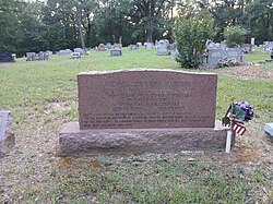 Grave of Orval Faubus in the Combs Cemetery