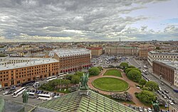 View of the city from the Saint Isaac's Cathedral