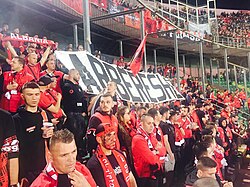 Albanian and Arbëreshë fans in Palermo, for the Italy-Albania 2018 FIFA World Cup qualifier match on 24 March 2017