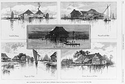 Five images of the Filipino settlement at Saint Malo, Louisiana