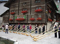 Alphorn concert in Vals