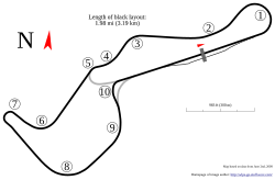 Map of the nearby track, Autódromo Aldea Romana de Bahía Blanca with his old draw